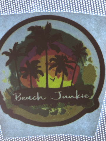 Beach Junkie Hat  Koozie Screen Print