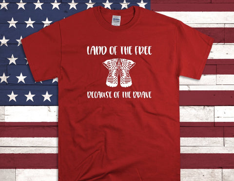 Land of the Free Because of the Brave Screen Print - Arizona Born Screens & Things