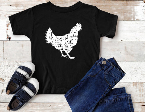 Chicken Toddler Youth or Towel (White) Screen Print - Arizona Born Screens & Things